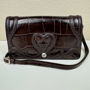 Brighton Masterpiece Collection Siren Organizer Brown Leather Crossbody Bag